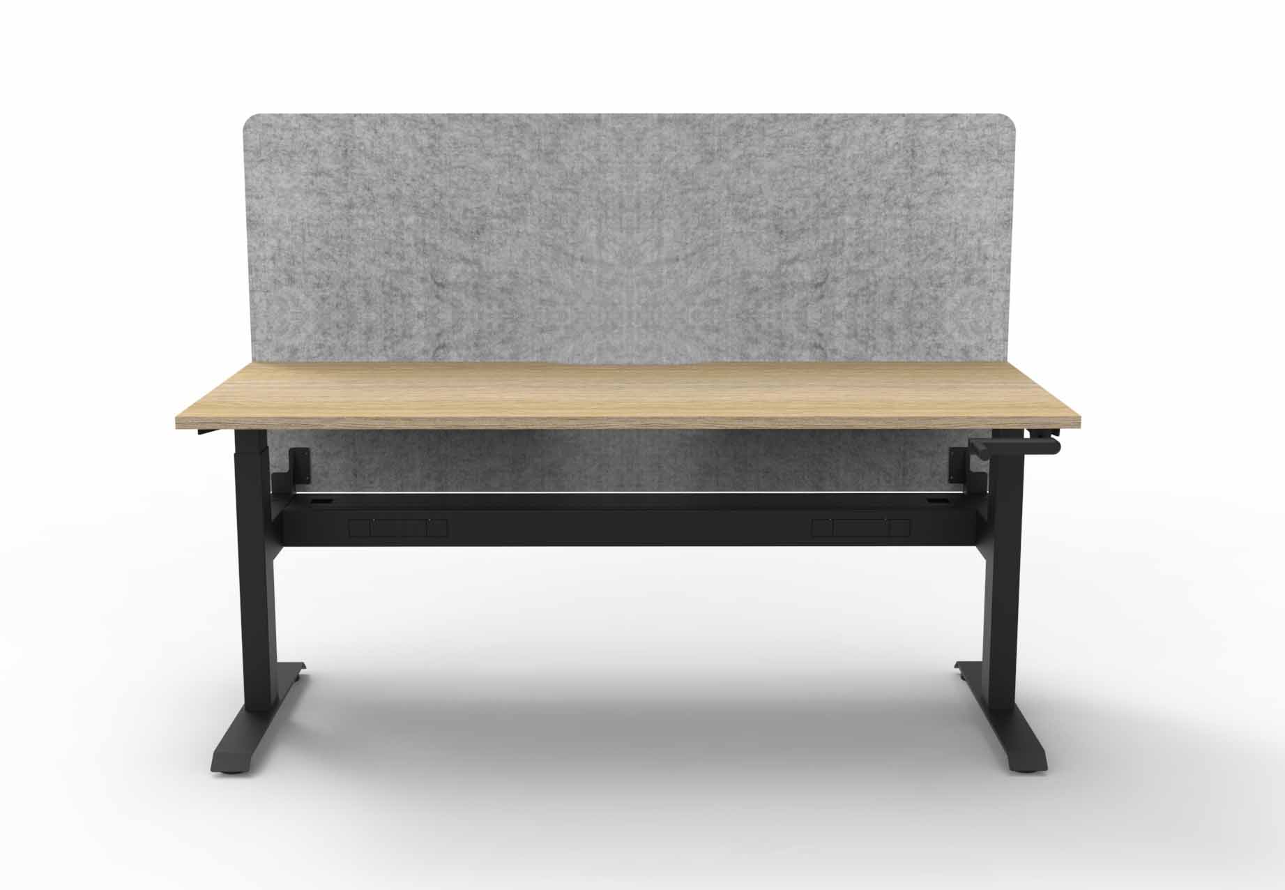 Boost Crank Single Sided Workstation with Cable Tray and Eco Screen